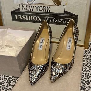 Jimmy Choo Pumps - Agnes Sequined w/ box